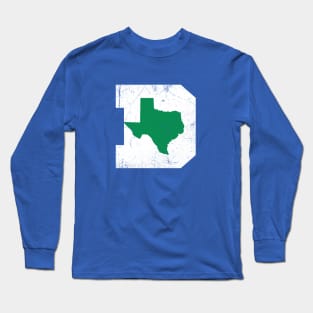 Dallas Texas D, basketball - Blue Long Sleeve T-Shirt